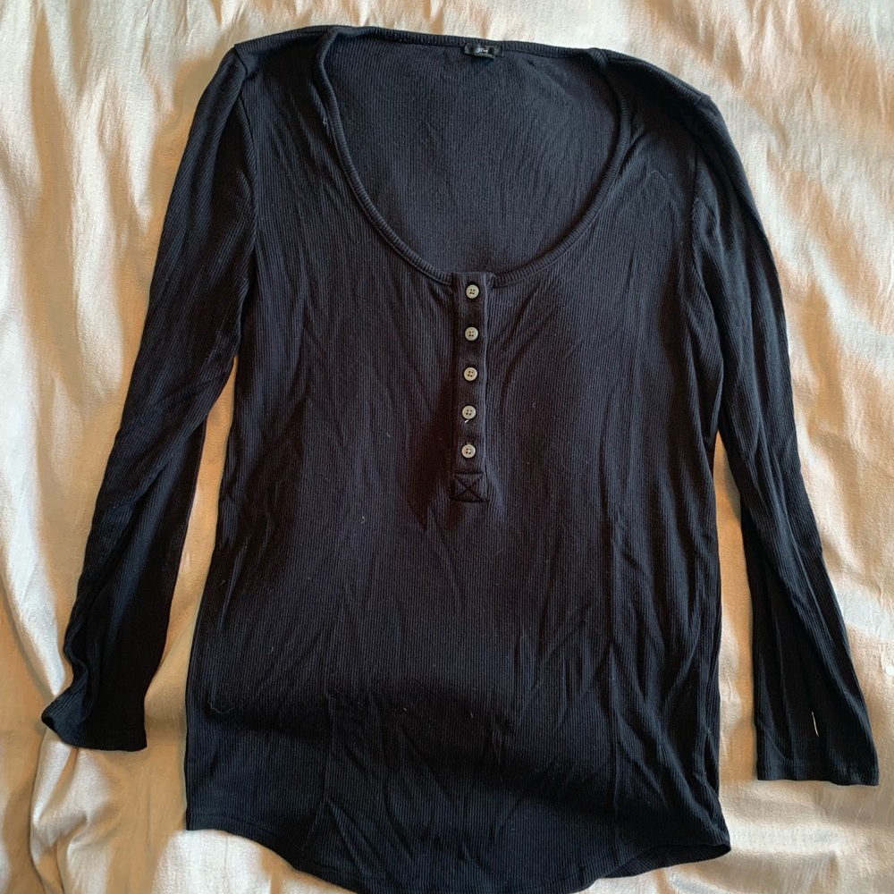 J. Crew Ribbed Henley Shirt